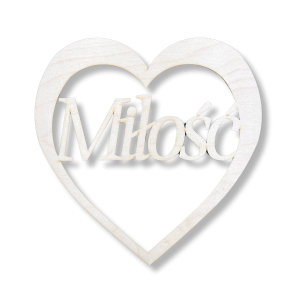 Obręcz Drewniana Baza do Makramy z napisem Miłość 29cm