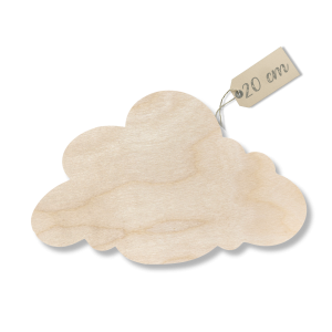 Drewniana Zawieszka Dekor Zawieszka na Ścianę Chmurka 20cm