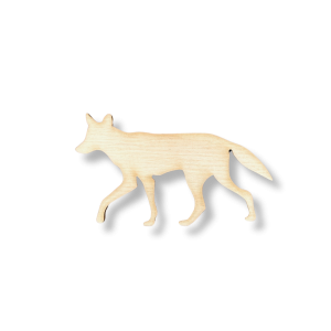 Drewniany dekor ze sklejki WILK WILCZYCA decoupage zwierzęta leśne 7cm