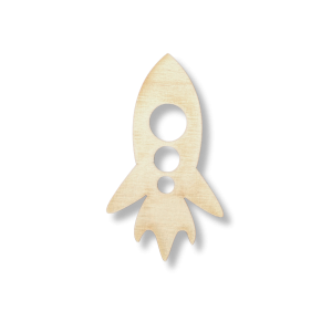 Drewniany dekor ze sklejki do ozdobiania RAKIETA decoupage 7cm