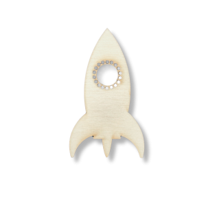 Drewniany dekor ze sklejki RAKIETA decoupage do ozdobiania 7cm