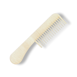 Grzebień drewniany z rączką do makramy do rozczesywania sznurka 15cm