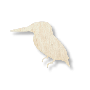 Drewniany Dekor ze Sklejki Ptak Zimorodek Decoupage drewniane zwierzątko 9cm