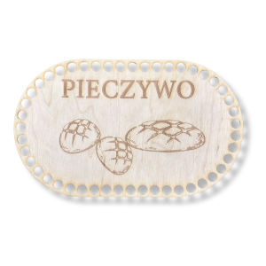 Drewniana Baza Kosza z napisem na Pieczywo 25cm