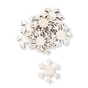 Drewniana śnieżynka śnieg ŚNIEŻKA 1 4cm zestaw 10szt scrapki ze sklejki