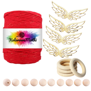 Zestaw do Makramy Skrzydełka Anioła Zestaw Do Robienia Aniołka z Makramy