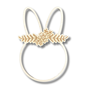 Obręcz baza USZY ZAJĄC Z WIANKIEM do makramy łapacza snów 30cm