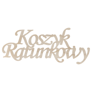Drewniany napis Koszyk Ratunkowy ślubny na ślub wesele decoupage ze sklejki ozdoba