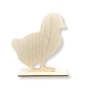 Figurka kurczak pisklę kurczaczek wielkanocny ze sklejki dekor 13cm