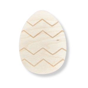 Pisanka Drewniana Jajko wielkanocne zygzak 10cm