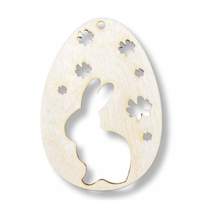 Drewniana Zawieszka ze Sklejki Dekor Decoupage Jajko Wielkanocne