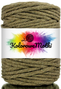 Sznurek Bawełniany Skręcany 50m 5mm Khaki