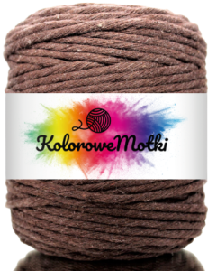 Sznurek Bawełniany Skręcany 100m 5mm Brązowy