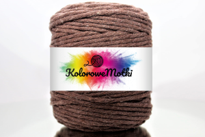 Sznurek Bawełniany Skręcany 100m 5mm Brązowy