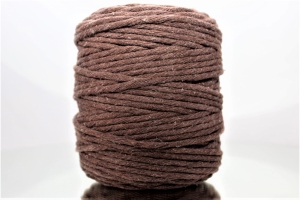 Sznurek Bawełniany Skręcany 100m 5mm Brązowy