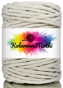 Sznurek Bawełniany do Makramy 50m 5mm Naturalny