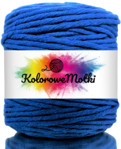 Sznurek Bawełniany Skręcany 100m 5mm Chabrowy