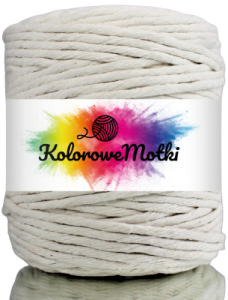 Sznurek Bawełniany do makramy 100m 5mm Naturalny