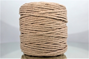 Sznurek Bawełniany Skręcany 100m 5mm Beżowy