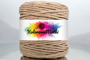 Sznurek Bawełniany Skręcany 100m 5mm Beżowy