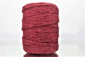 Sznurek Bawełniany Skręcany 100m 3mm Bordowy