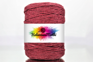 Sznurek Bawełniany Skręcany 100m 3mm Bordowy