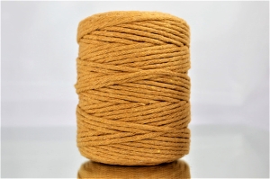 Sznurek Bawełniany Skręcany 100m 3mm Musztardowy