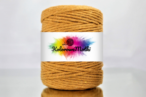 Sznurek Bawełniany Skręcany 100m 3mm Musztardowy