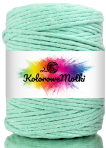 Sznurek Bawełniany Skręcany 100m 3mm Miętowy