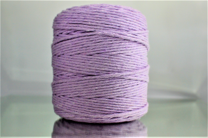 Sznurek Bawełniany Skręcany 200m 3mm Fioletowy