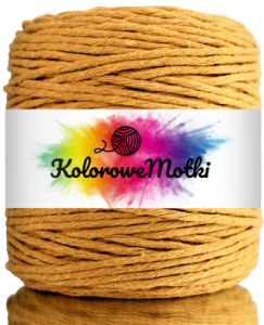 Sznurek Bawełniany Skręcany 200m 3mm Musztardowy