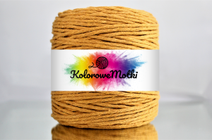 Sznurek Bawełniany Skręcany 200m 3mm Musztardowy