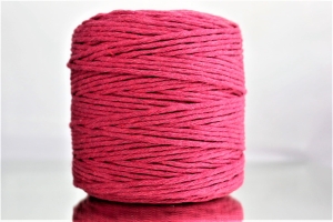 Sznurek Bawełniany Skręcany 200m 3mm Malinowy