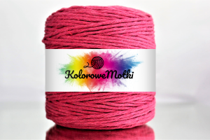 Sznurek Bawełniany Skręcany 200m 3mm Malinowy