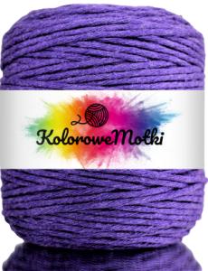 Sznurek Bawełniany Skręcany 200m 3mm Lawendowy