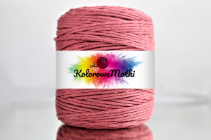 Sznurek Bawełniany Skręcany 200m 3mm Brudny Róż