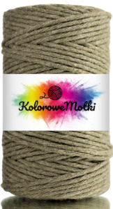 Sznurek Bawełniany Skręcany 60m 2mm Khaki